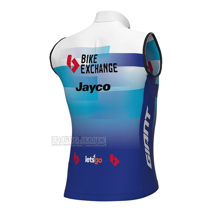 2022 Wind Vest Bike Exchange Blue Short Sleeve and Bib Short